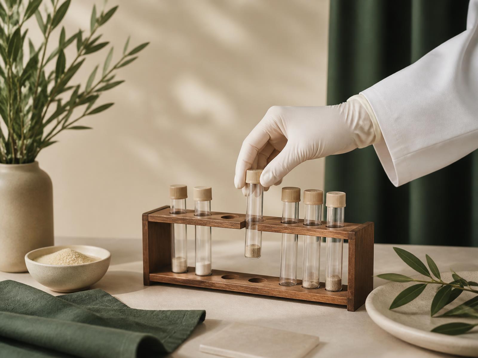 Zorgvuldige laboratoriumanalyse van een microbioommonster
